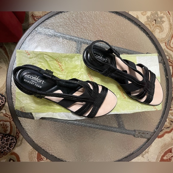 Women’s strictly comfort. sandals size 8 Medium color Black - Picture 3 of 9